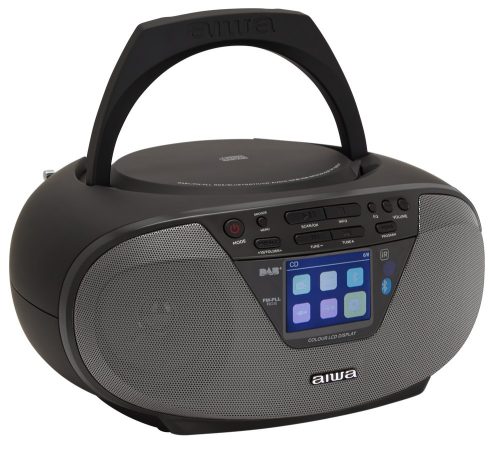 Aiwa BBTU-500DAB/BK hordozható rádió DAB+ FM Bluetooth USB CD lejátszó fekete