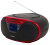 Aiwa BBTU-500DAB/RD hordozható CD/MP3/DAB+/FM rádió Bluetooth, USB, piros szín, 6W RMS, 2.4" színes kijelző, távirányítóval