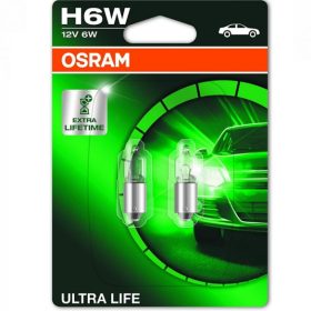   Osram Ultra Life H6W 12V 6W jelzőizzó, duó csomag - 64132ULT-02B
