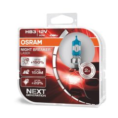   Osram Night Breaker Laser HB3 12V 60W +150% autó izzó, duó csomag - 9005NL-HCB