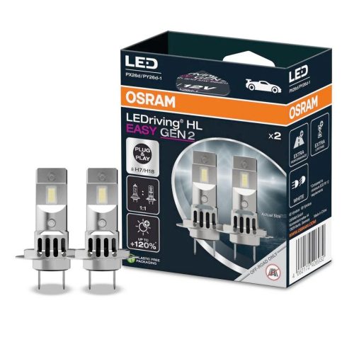 Osram LEDriving HL EASY GEN 2 H7/H18 LED fényszóró lámpa, duó csomag - 64210DWESY2-2HB