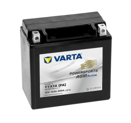 Varta Powersports AGM Active YTX14-4 / YTX14-BS 12V 12Ah akkumulátor - 512909