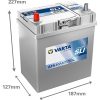 Varta Dynamic SLI 12V 40Ah 330A Bal+ ázsia autó akkumulátor (A15)-540127