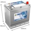 Varta Dynamic SLI 12V 45Ah 300A Jobb+ ázsia autó akkumulátor (B23)-545077