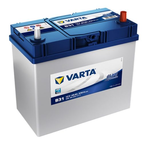 Varta Blue Dynamic 12V 45Ah 330A Jobb+ ázsiai autó akkumulátor (B31) - 545155