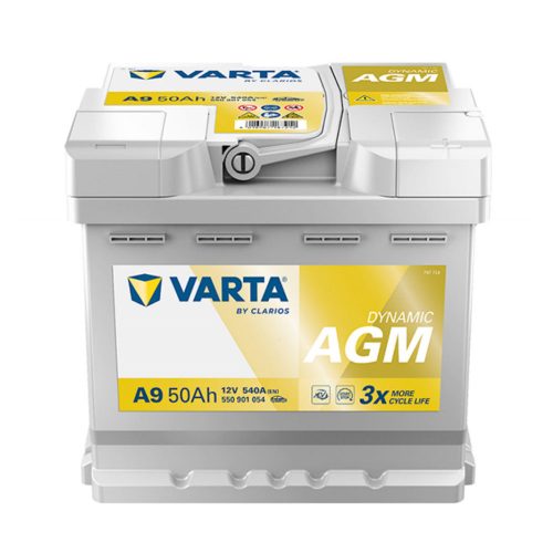 Varta Dynamic AGM 12V 50Ah 540A Jobb+ autó akkumulátor (A9) - 550901