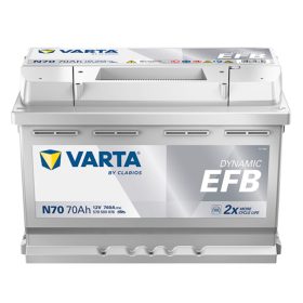   Varta Dynamic EFB 12V 70Ah 760A Jobb+ autó akkumulátor (N70)-570500