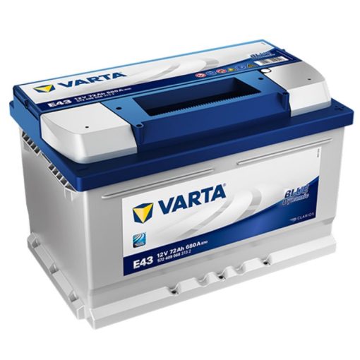 Varta Blue Dynamic 12V 72Ah 680A Jobb+ autó akkumulátor (E43) - 572409