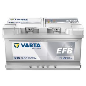   Varta Dynamic EFB 12V 75Ah 730A Jobb+ autó akkumulátor (E46)-575500